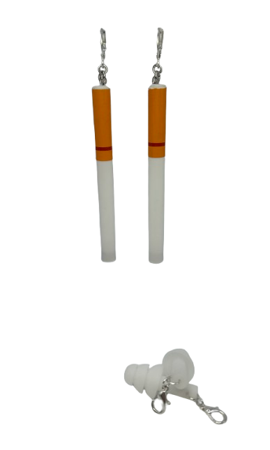 Cigarette Hearing Protection Earrings