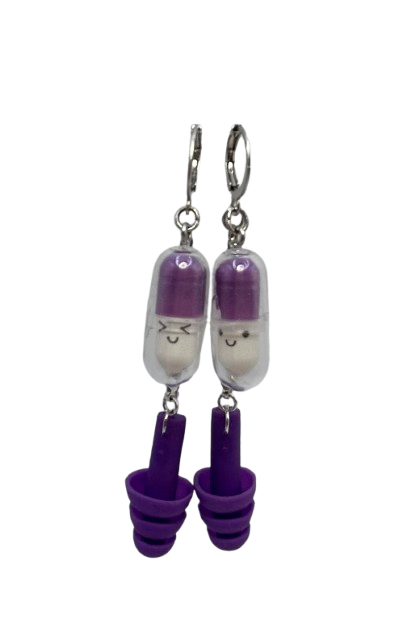 Happy Pill Earplug Earrings