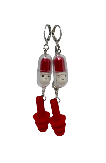 Happy Pill Earplug Earrings
