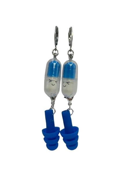 Happy Pill Earplug Earrings