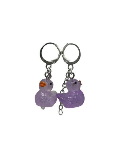UV Glow in the Dark Duck Hearing Protection Earrings