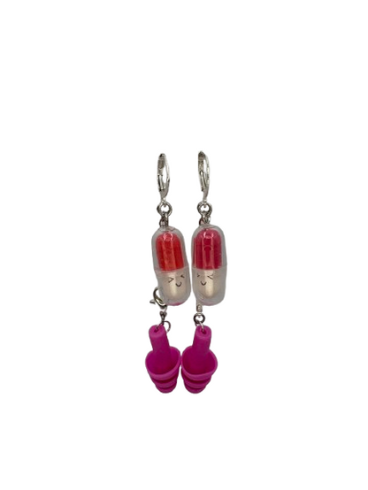 Happy Pill Earplug Earrings