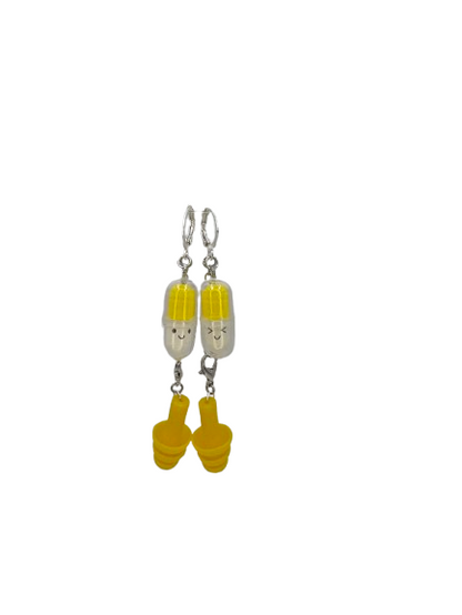 Happy Pill Earplug Earrings
